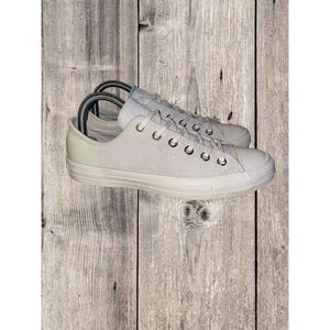 Converse Chuck Taylor All Star Leather Ox Gray Low Top Womens 7.5 / Men's 5.5